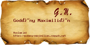 Godány Maximilián névjegykártya